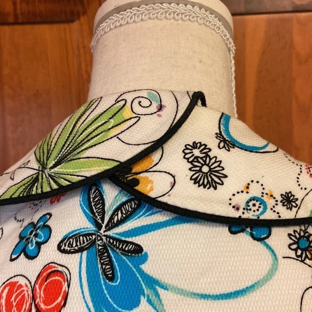 600 West Floral Capped Sleeve Slight Fit & Flare Flare/Summer Dress Casual Sz 8 - Picture 7 of 16